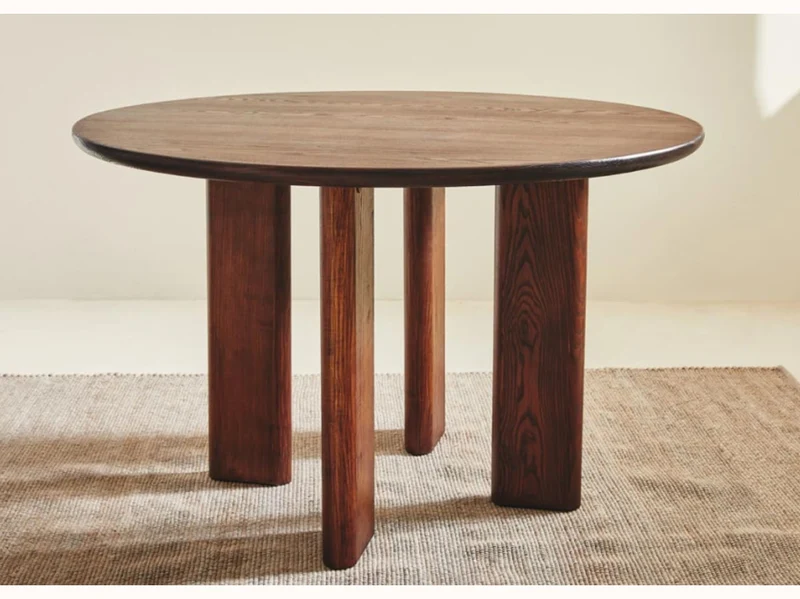 Table à manger ronde en bois massif BAOBAB