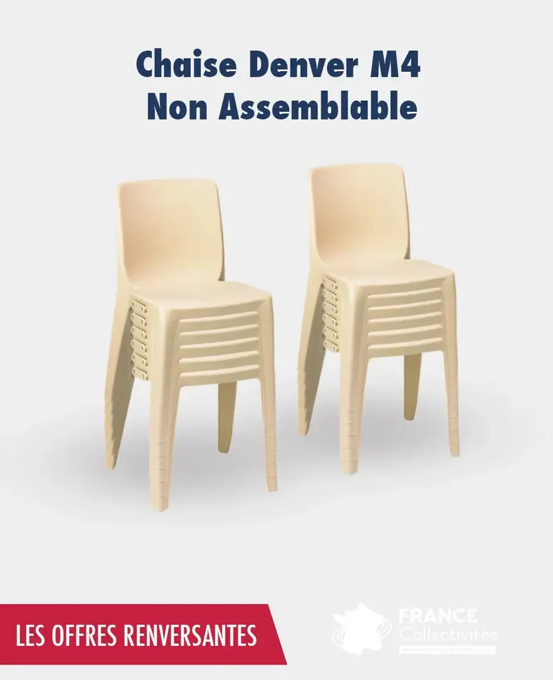 Promo chaises Denver M4 non assemblable