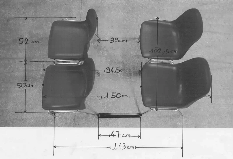Chaise coque plastique empilable Hélène Ø 22 mm