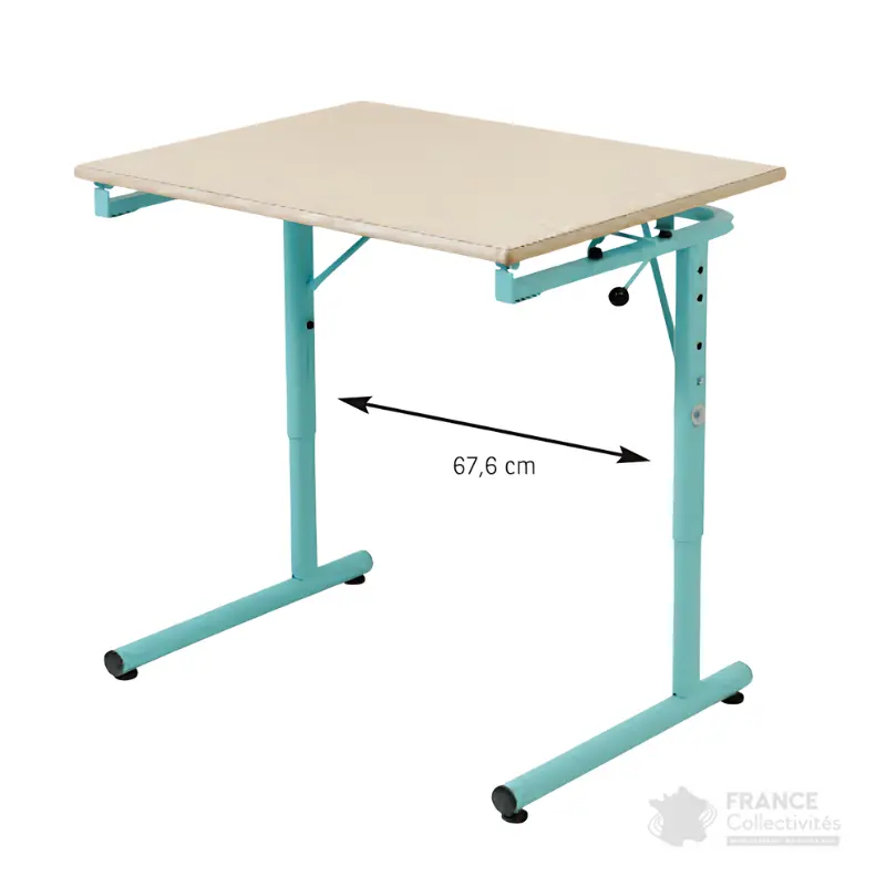 Table à plateau inclinable et piètement réglable pour PMR