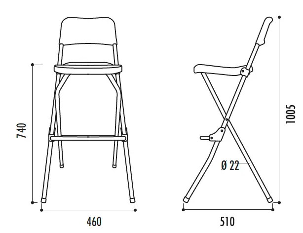 Tabouret pliant Segovilla