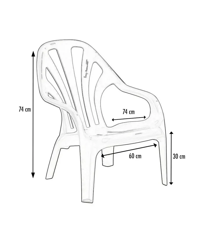 Fauteuil bas résine Boléro