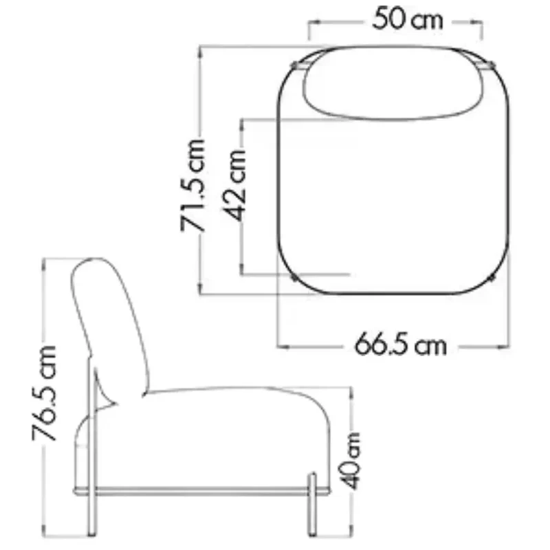 Fauteuil KARRE en tissu 1 place