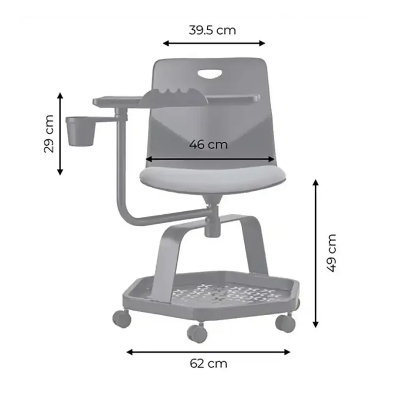 Chaise de cours Tecseat Learning, tablette rotative