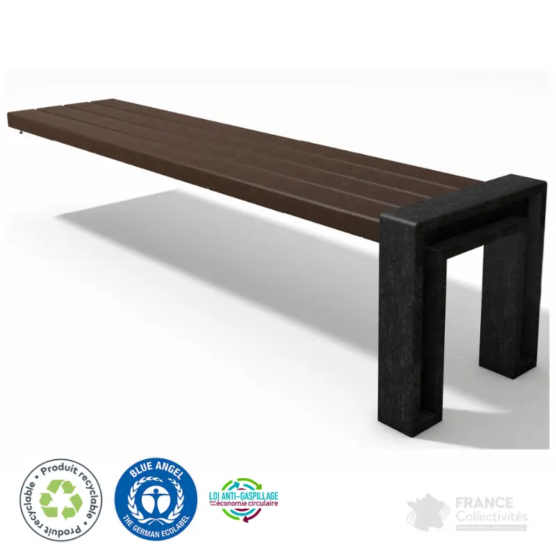 Module d'extension plastique recyclé pour banc Hyde Park