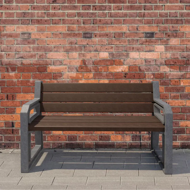 Banc PMR en plastique recyclé Tarlo