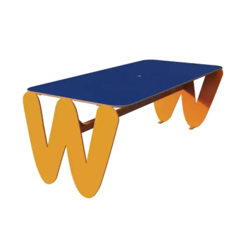 Table en acier rectangle lettre "W" pour enfants - TINY
