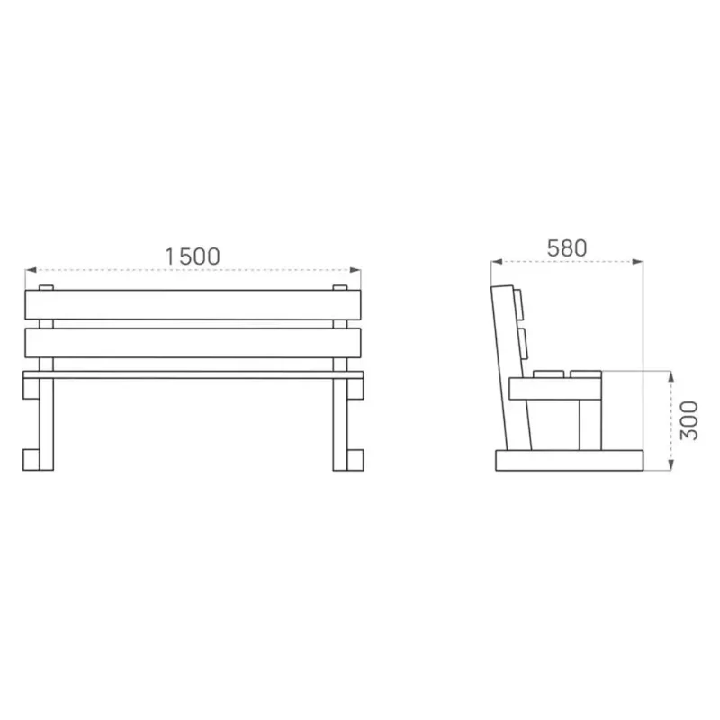 Banc en bois Porto pour enfant