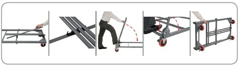 Chariot XXL Trolley pour tables pliantes