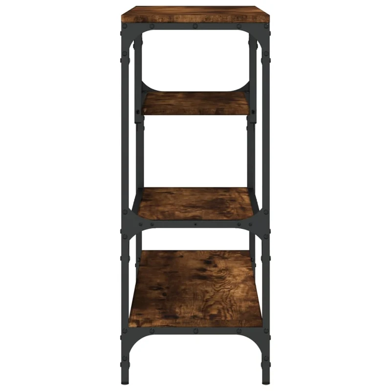 Console Table Smoked Oak 100x30x75 cm Engineered Wood