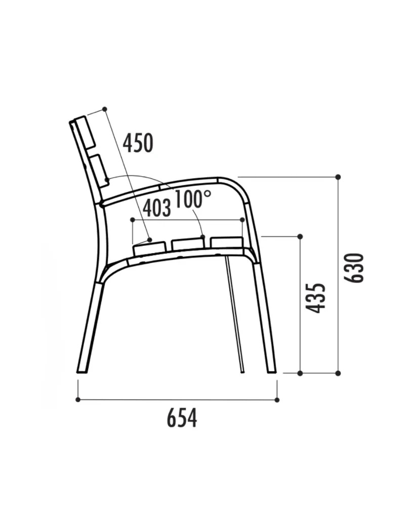 Fauteuil Ecocity plastique recyclé
