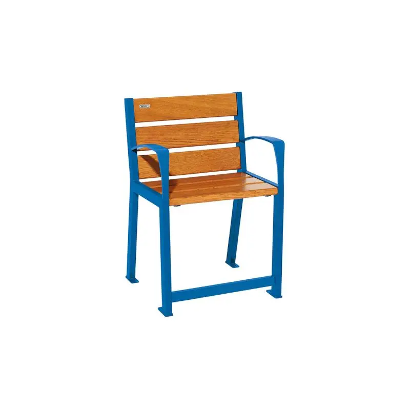 Fauteuil Silaos spécial senior bois et acier, assise 540 mm, accoudoirs
