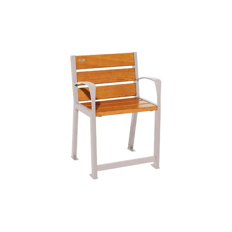 Fauteuil Silaos spécial senior bois et acier, assise 540 mm, accoudoirs