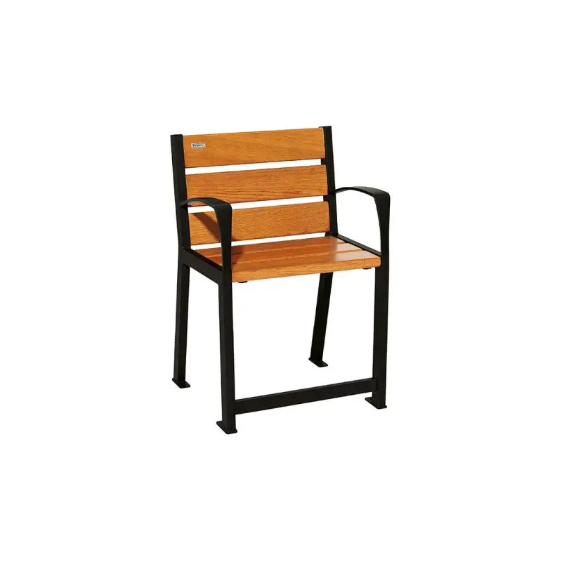 Fauteuil Silaos spécial senior bois et acier, assise 540 mm, accoudoirs