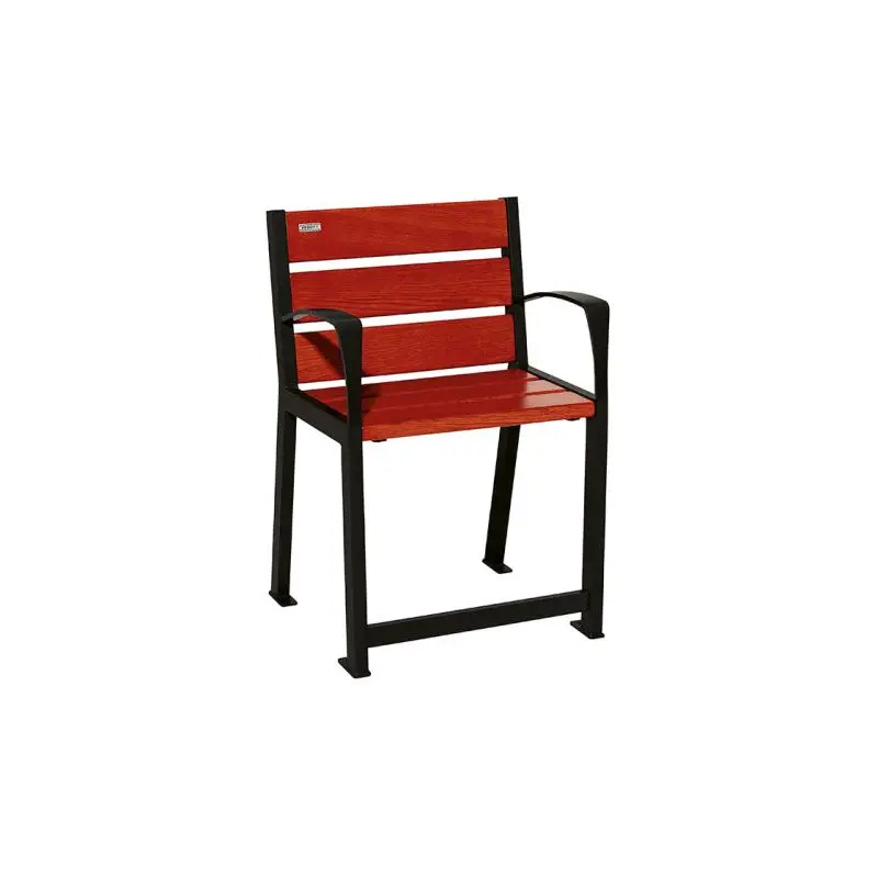 Fauteuil Silaos spécial senior bois et acier, assise 540 mm, accoudoirs