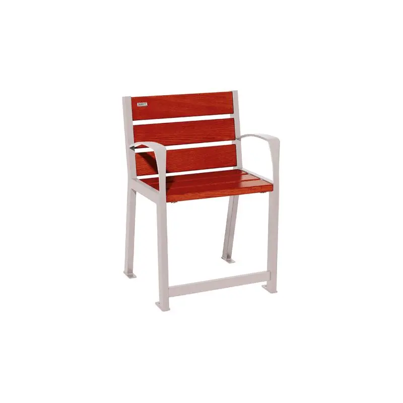 Fauteuil Silaos spécial senior bois et acier, assise 540 mm, accoudoirs