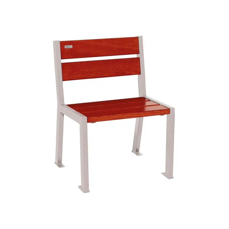Fauteuil Silaos bois et acier, chêne PEFC 5 ou 6 lames, 600 mm
