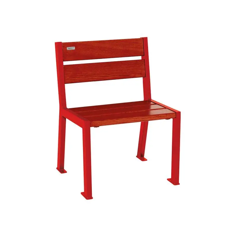 Fauteuil Silaos bois et acier, chêne PEFC 5 ou 6 lames, 600 mm