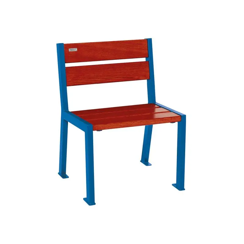 Fauteuil Silaos bois et acier, chêne PEFC 5 ou 6 lames, 600 mm