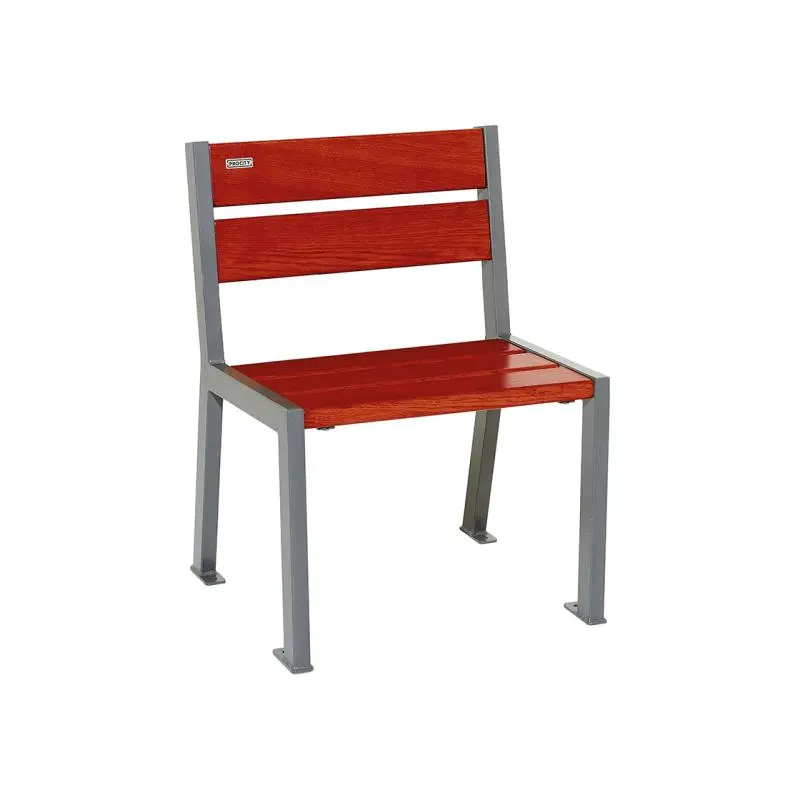 Fauteuil Silaos bois et acier, chêne PEFC 5 ou 6 lames, 600 mm