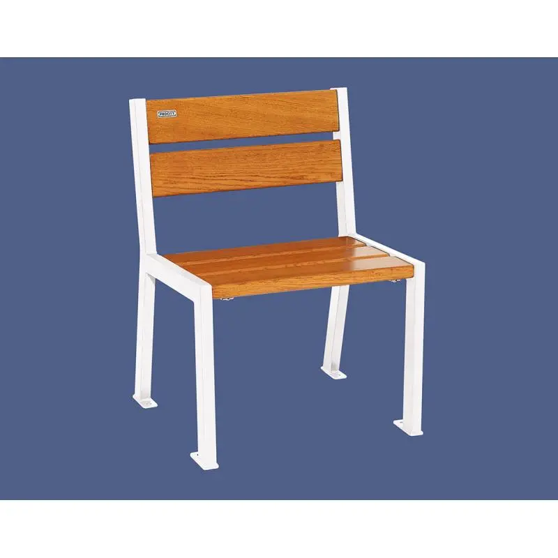 Fauteuil Silaos bois et acier, chêne PEFC 5 ou 6 lames, 600 mm