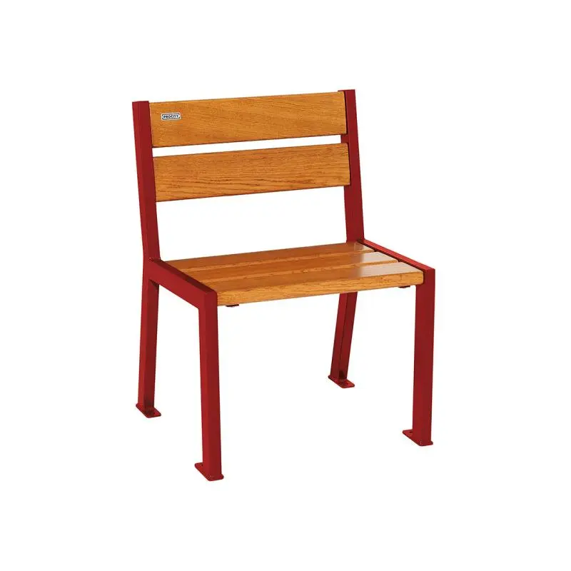 Fauteuil Silaos bois et acier, chêne PEFC 5 ou 6 lames, 600 mm