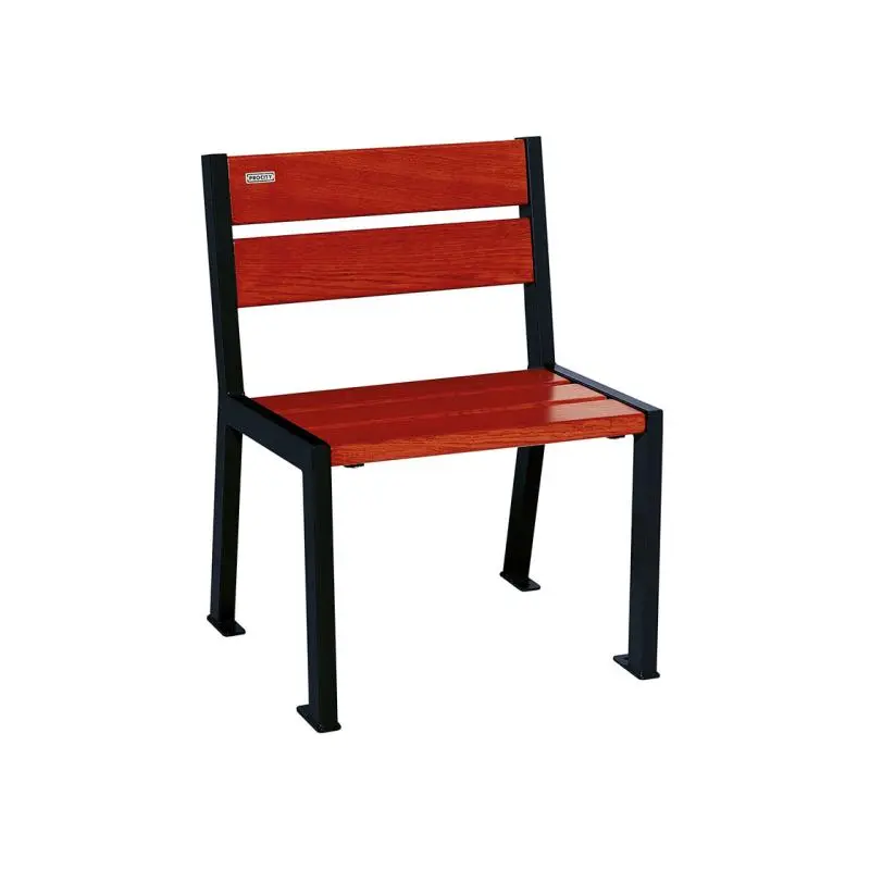 Fauteuil Silaos bois et acier, chêne PEFC 5 ou 6 lames, 600 mm