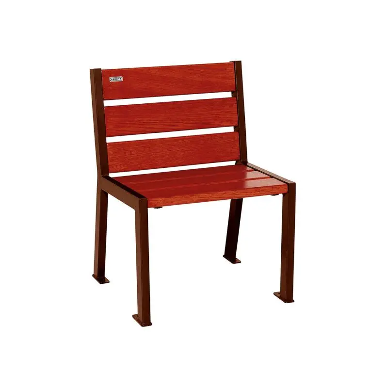 Fauteuil Silaos bois et acier, chêne PEFC 5 ou 6 lames, 600 mm