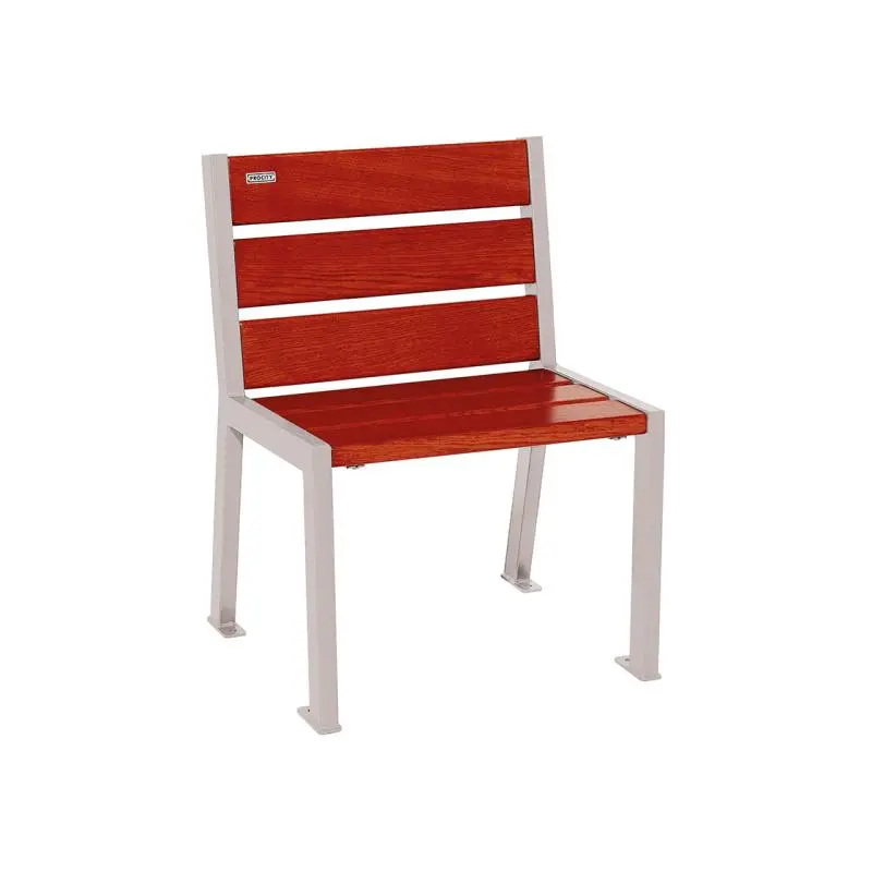 Fauteuil Silaos bois et acier, chêne PEFC 5 ou 6 lames, 600 mm