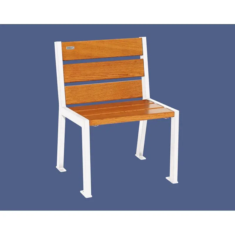 Fauteuil Silaos bois et acier, chêne PEFC 5 ou 6 lames, 600 mm