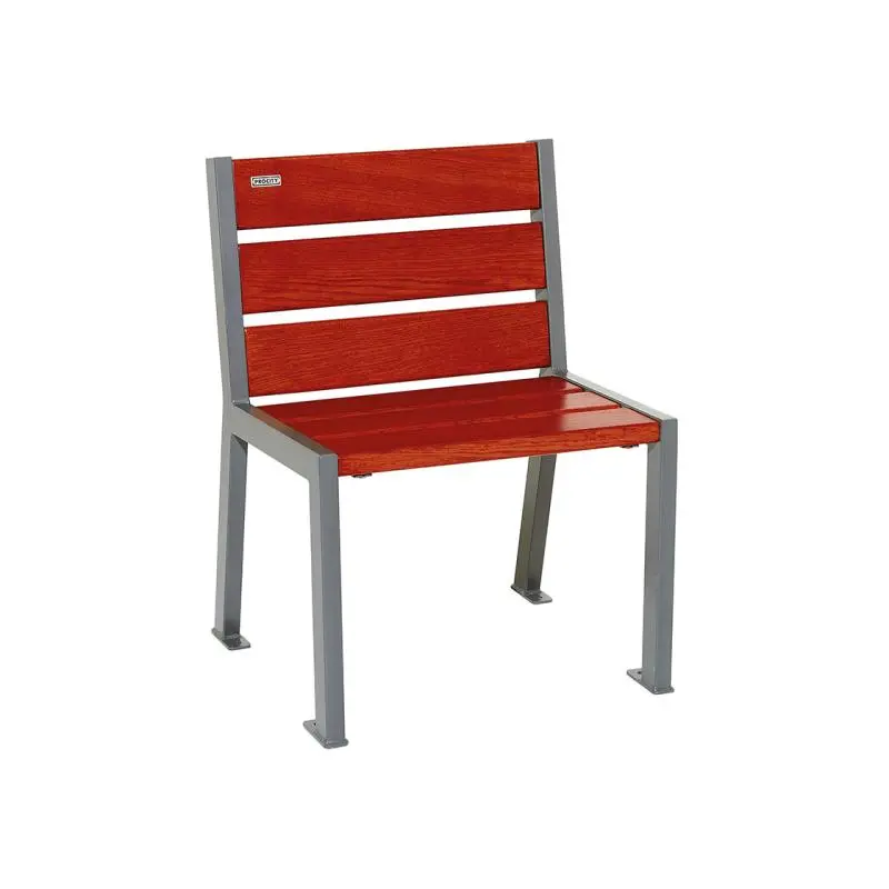 Fauteuil Silaos bois et acier, chêne PEFC 5 ou 6 lames, 600 mm