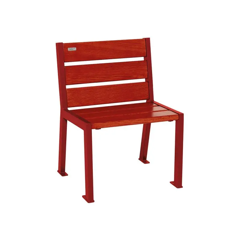 Fauteuil Silaos bois et acier, chêne PEFC 5 ou 6 lames, 600 mm