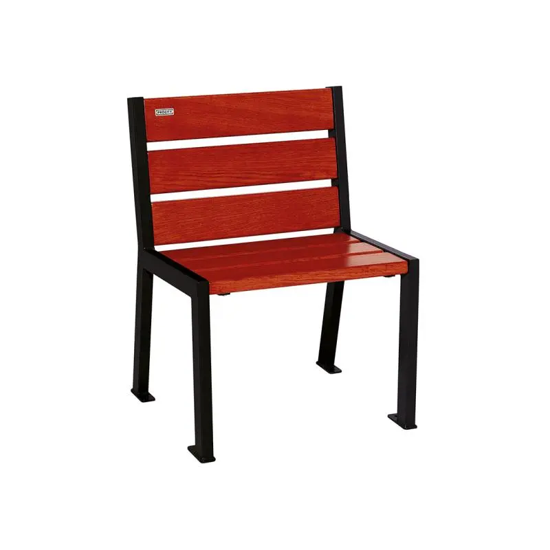 Fauteuil Silaos bois et acier, chêne PEFC 5 ou 6 lames, 600 mm