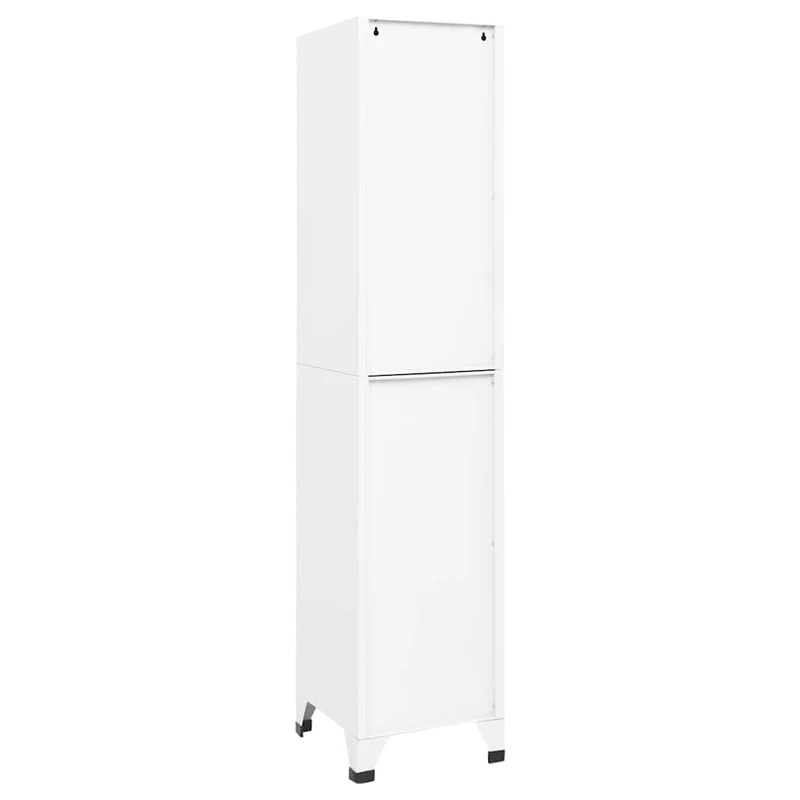 Locker Cabinet White 38x40x180 cm Steel