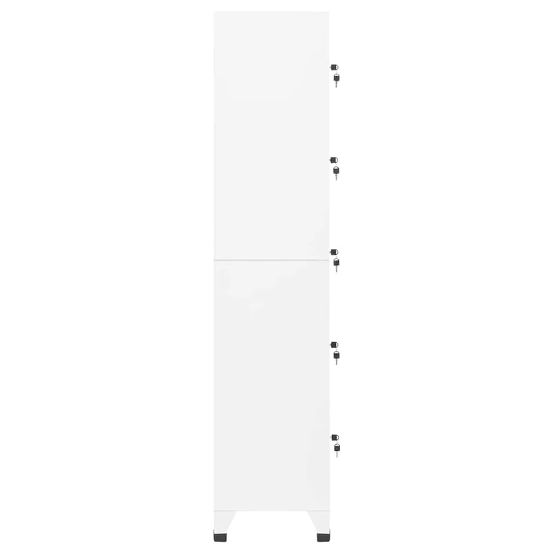 Locker Cabinet White 38x40x180 cm Steel
