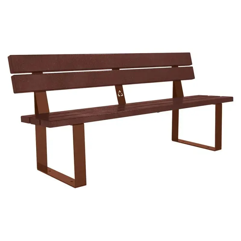 Banc plastique recyclé et acier Riga