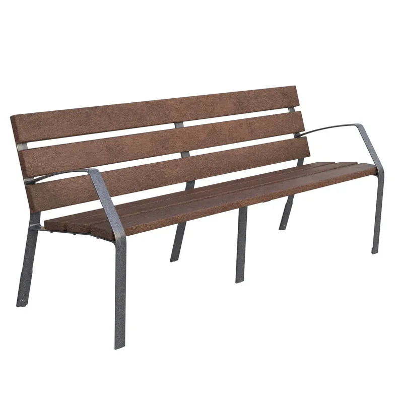 Banc Modo-08 recyclé en polymère / Fonte