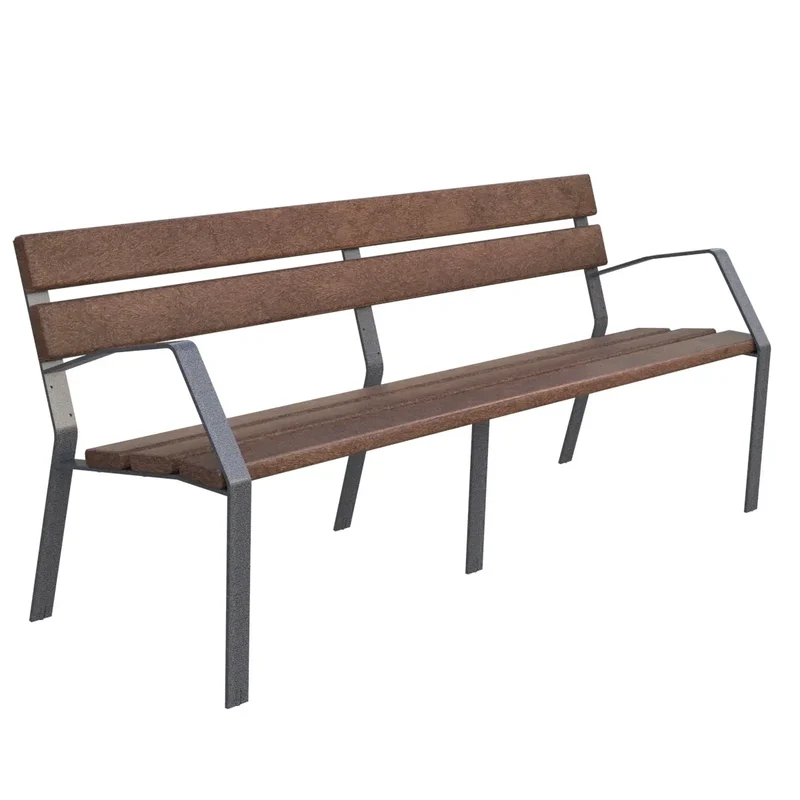 Banc Modo-08 recyclé en polymère / Acier