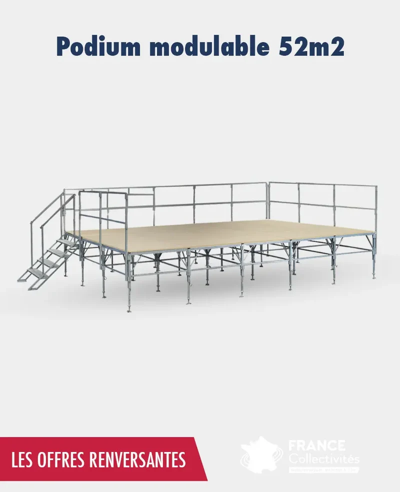 Podium modulable et démontable 52 m2