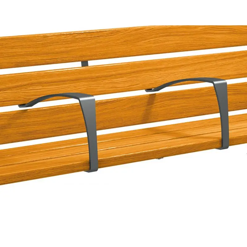 Accoudoir central pour banc Silaos, acier 8 mm, 10 coloris assortis à la structure