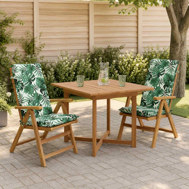 High Back Chair Cushion GEMERT 2 pcs 100% Polyester