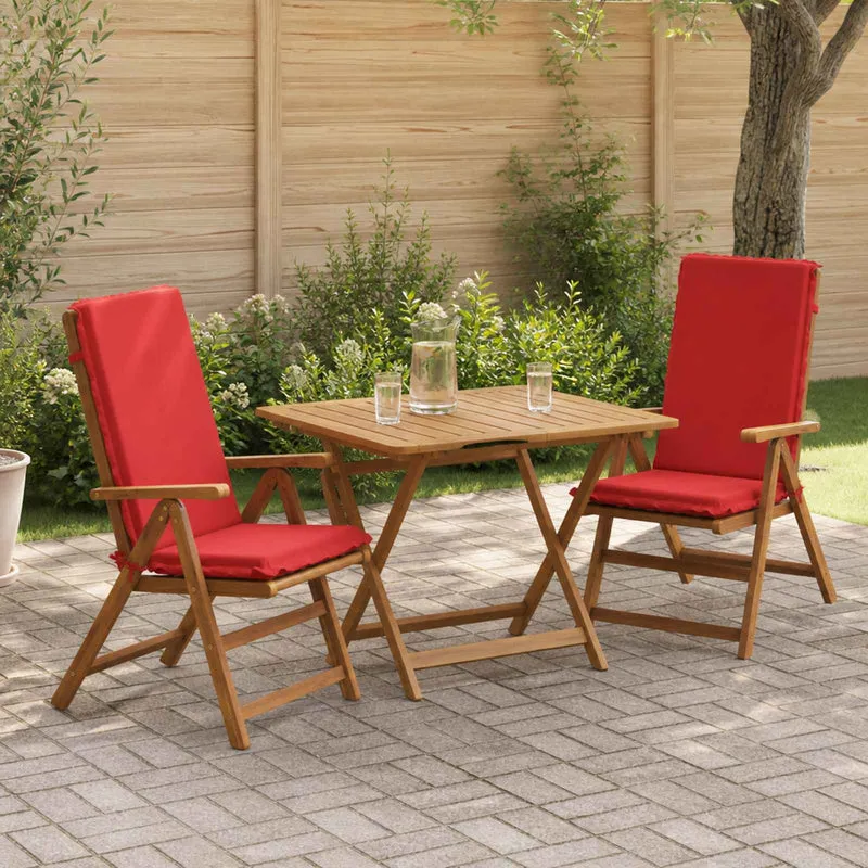 High Back Chair Cushion GEMERT 2 pcs 100% Polyester Red