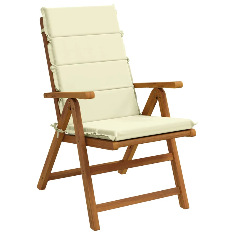 High Back Chair Cushion GEMERT 2 pcs 100% Polyester Cream