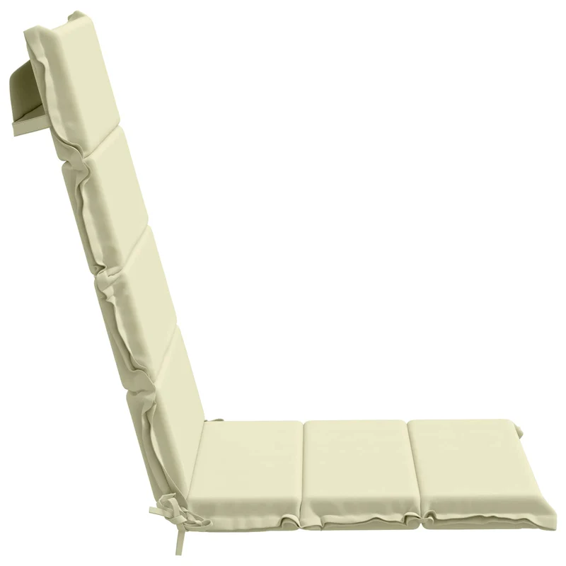 High Back Chair Cushion GEMERT 2 pcs 100% Polyester Cream