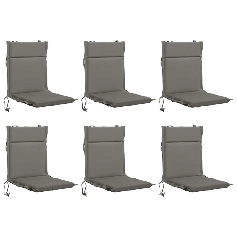 Low Back Chair Cushion GEMERT 6 pcs 100% Polyester Grey