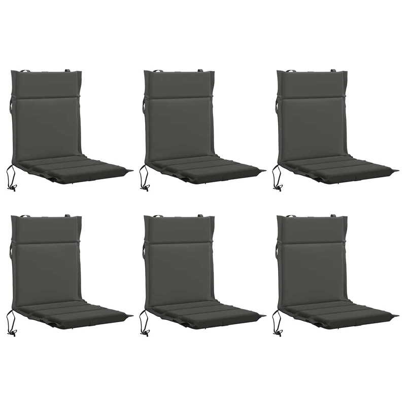 Low Back Chair Cushion GEMERT 6 pcs 100% Polyester Anthracite