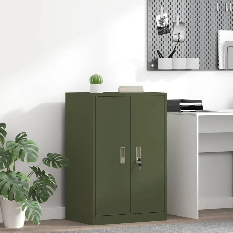 Storage Cabinet Olive Green 60 x 40 x 90 cm Steel