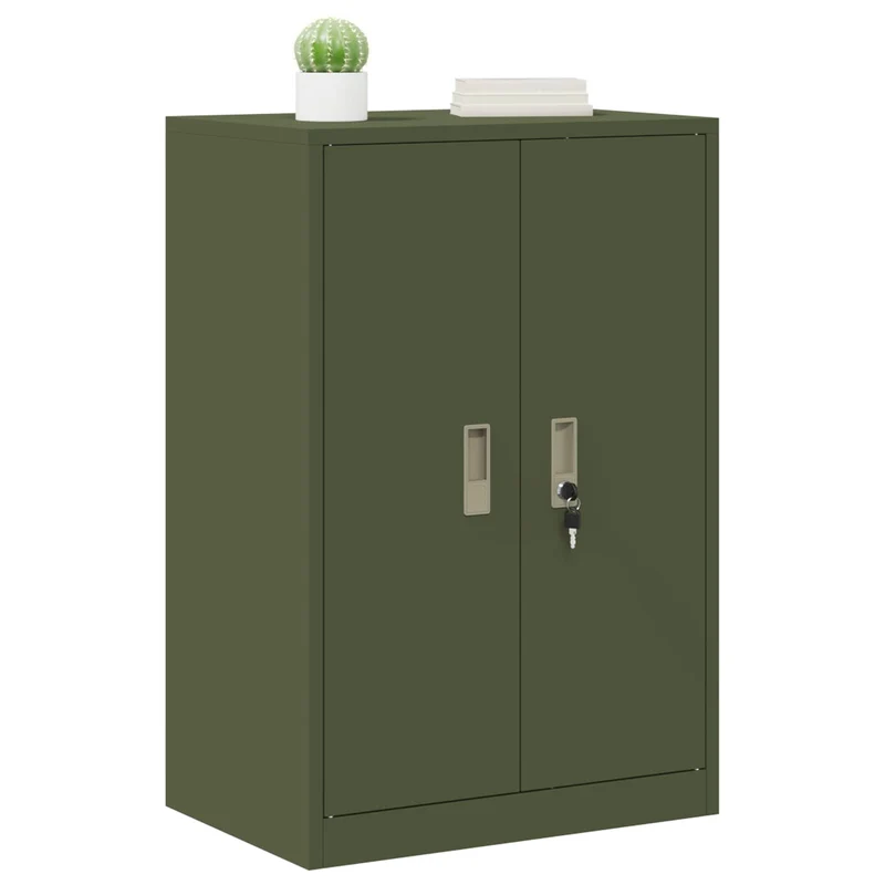 Storage Cabinet Olive Green 60 x 40 x 90 cm Steel
