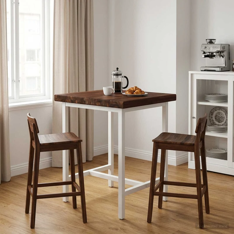 Rectangular Table Top 60 x 60 x 3.2 cm Square Solid Acacia Wood