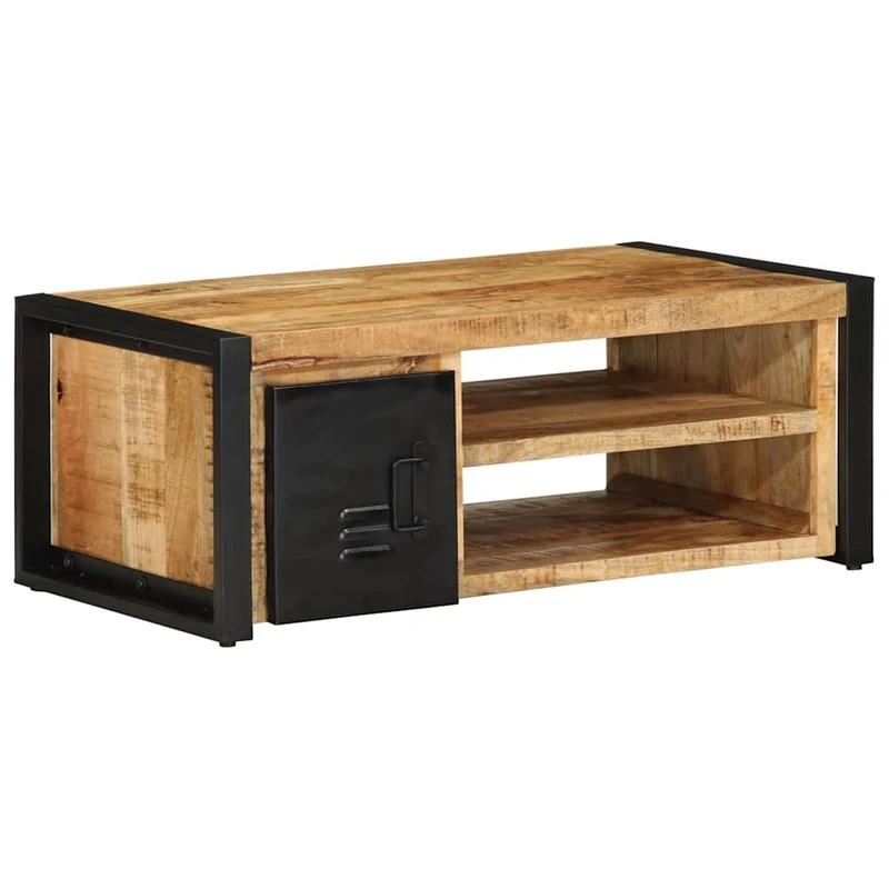 Coffee Table 90x50x36 cm Solid Rough Wood Mango